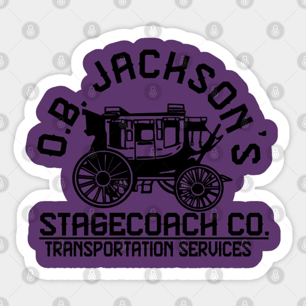 O.B. Jackson's stagecoach Sticker by carloj1956